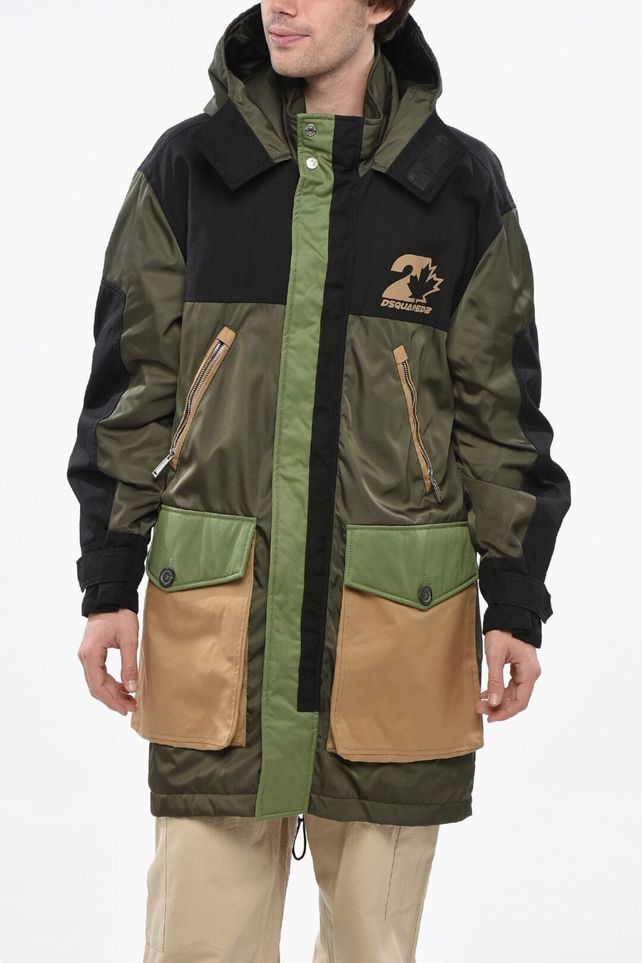 Dsquared2 2850~Maxi Padded Jacket with Hood