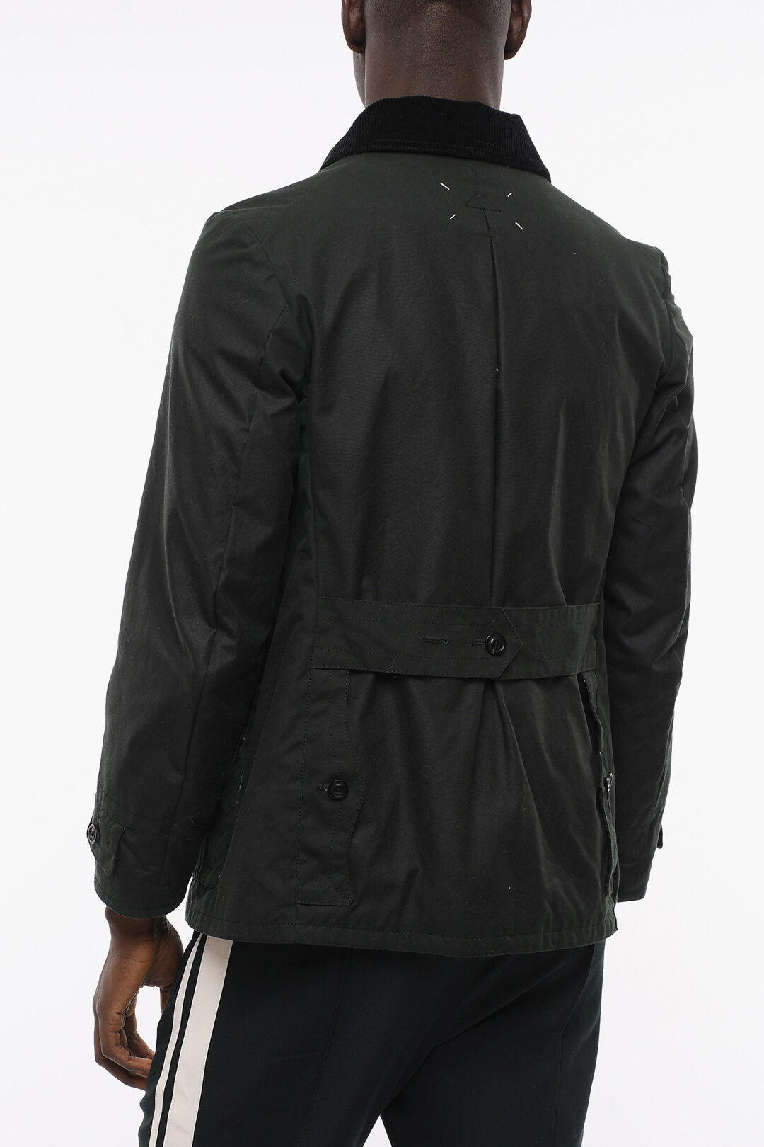 Maison Margiela 2850~MM4 Cotton Jacket with Ribbed Velour Collar, view 2