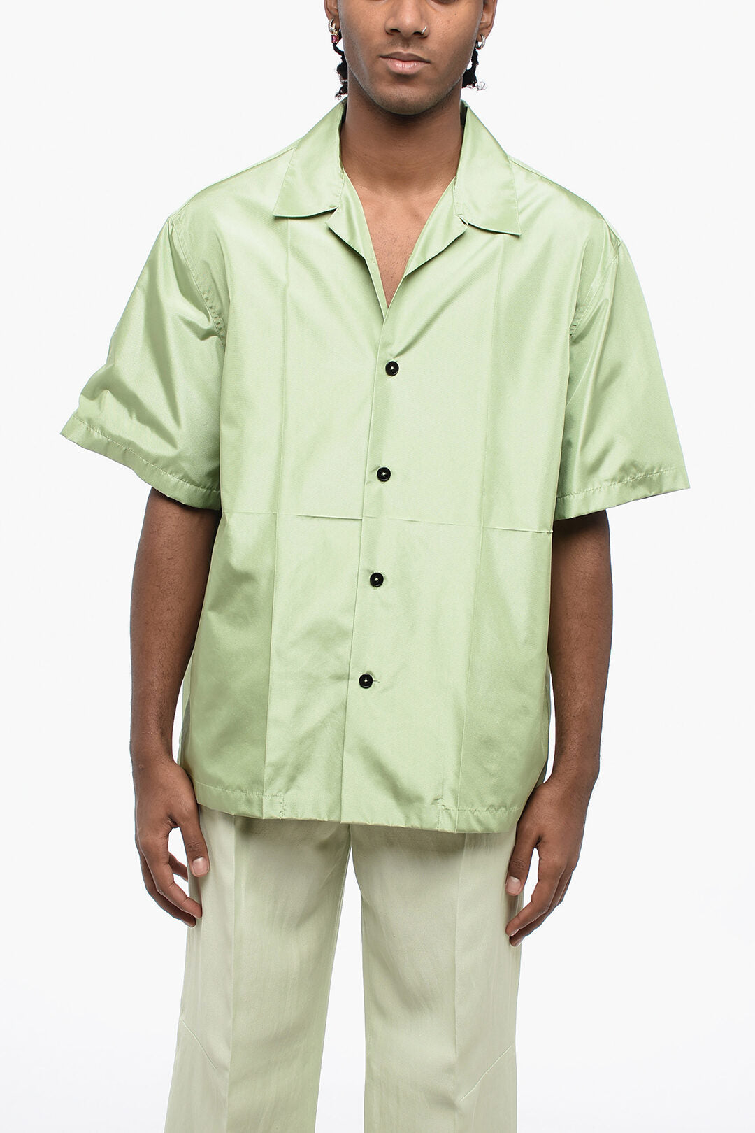Jil Sander 2850~Oversized Nylon Bowling Shirt