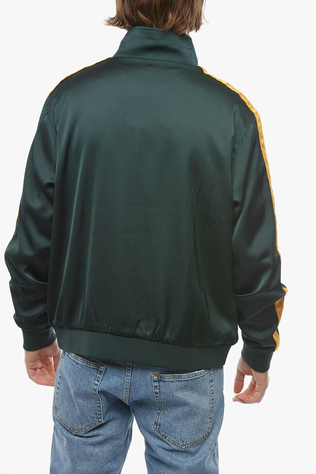 Bel Air Athletics 2850~Satin Mock Neck Sweatshirt ACADEMY with Contrasting Side Bands, view 2