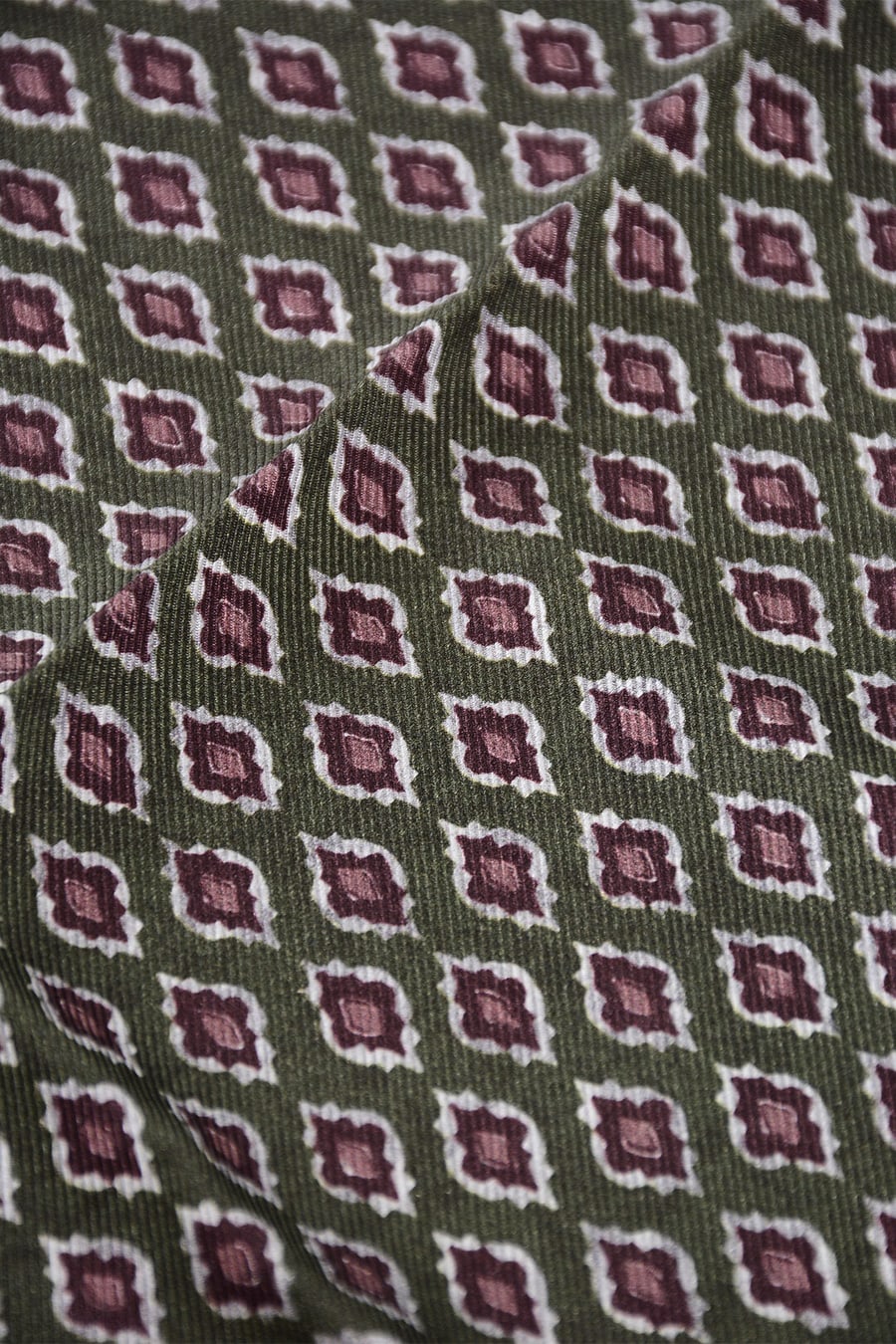 Corneliani 2850~Silk Pocket Square with Geometric Pattern, view 2