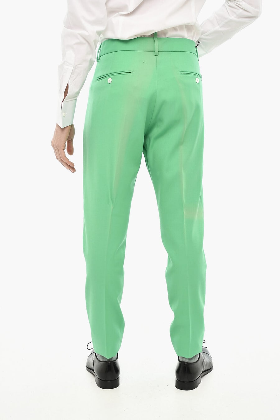 Dsquared2 2850~Single-Pleat Virgin Wool Trousers, view 2