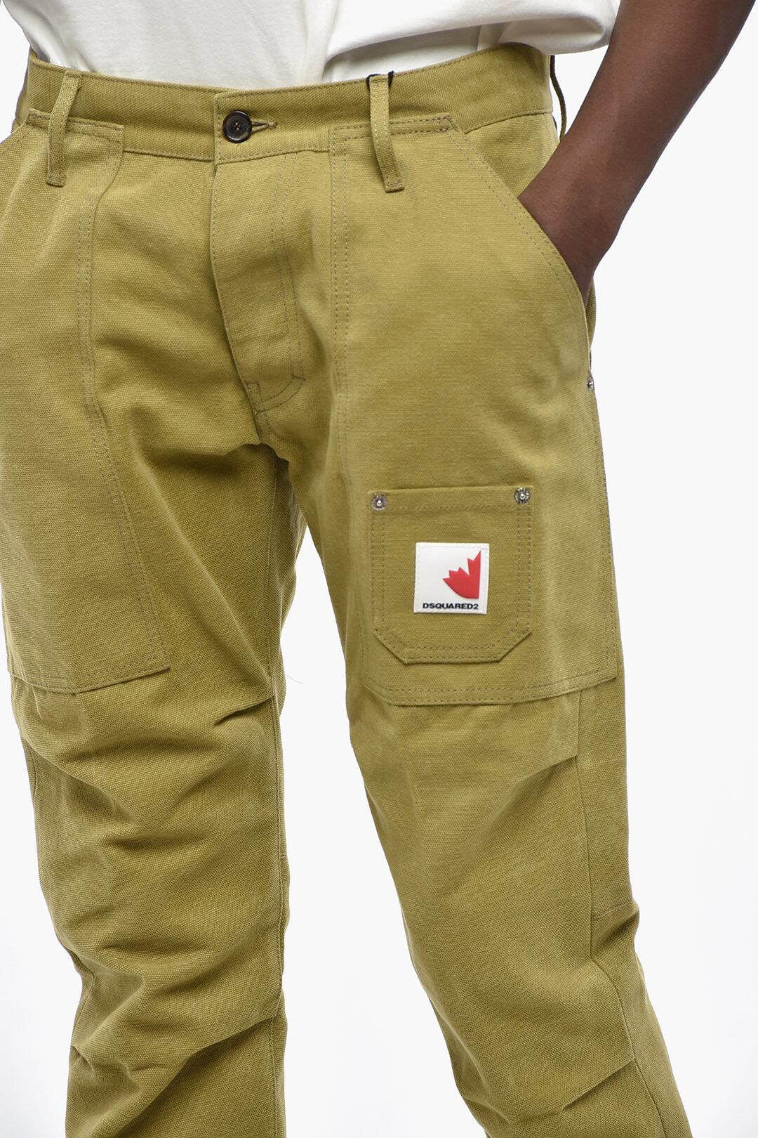 Dsquared2 2850~Straight-Leg Trousers with Contrast Patch, view 2