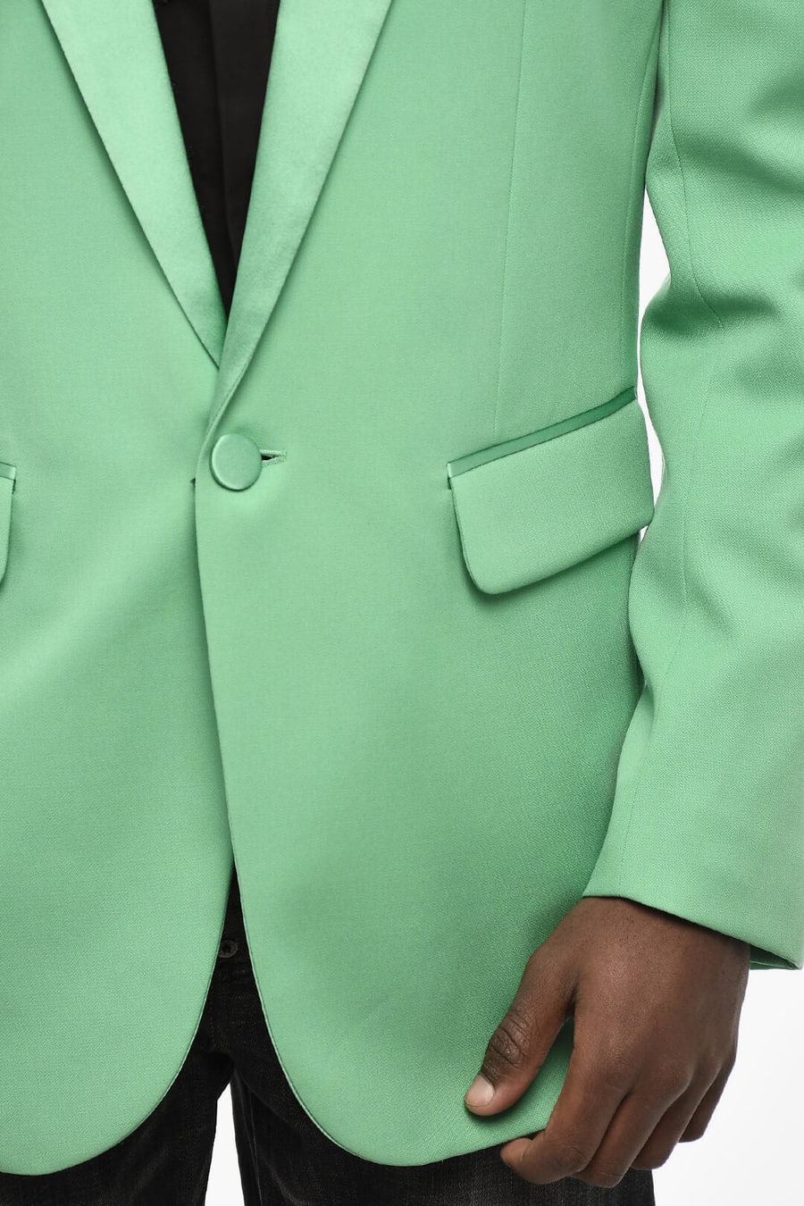 Dsquared2 2850~Virgin Wool One-Button Blazer with Flap Pockets, view 3