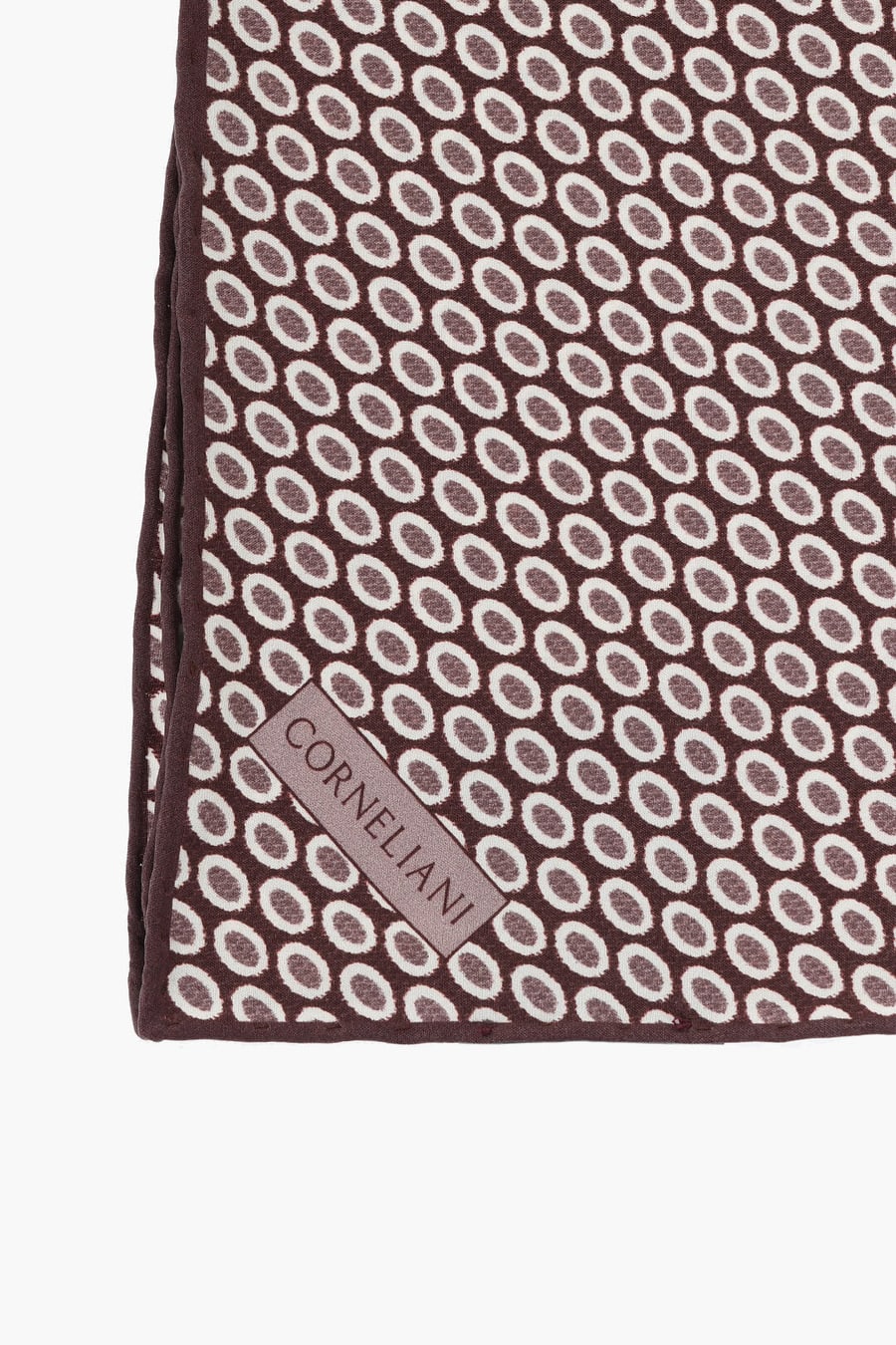Corneliani 2900~Patterned Silk Pocket Square, view 2