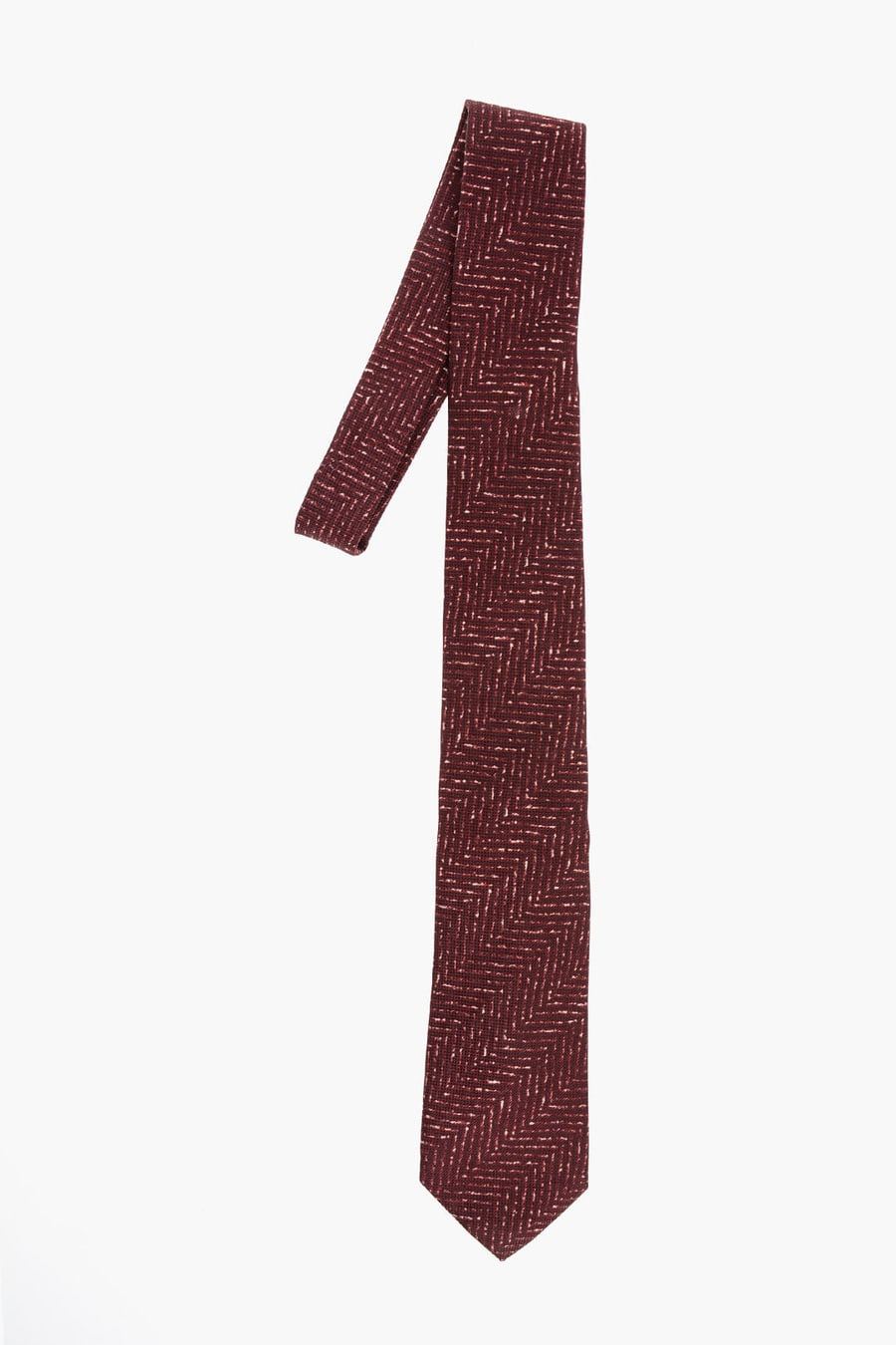 Corneliani 2900~Silk Tie with Herringbone Pattern