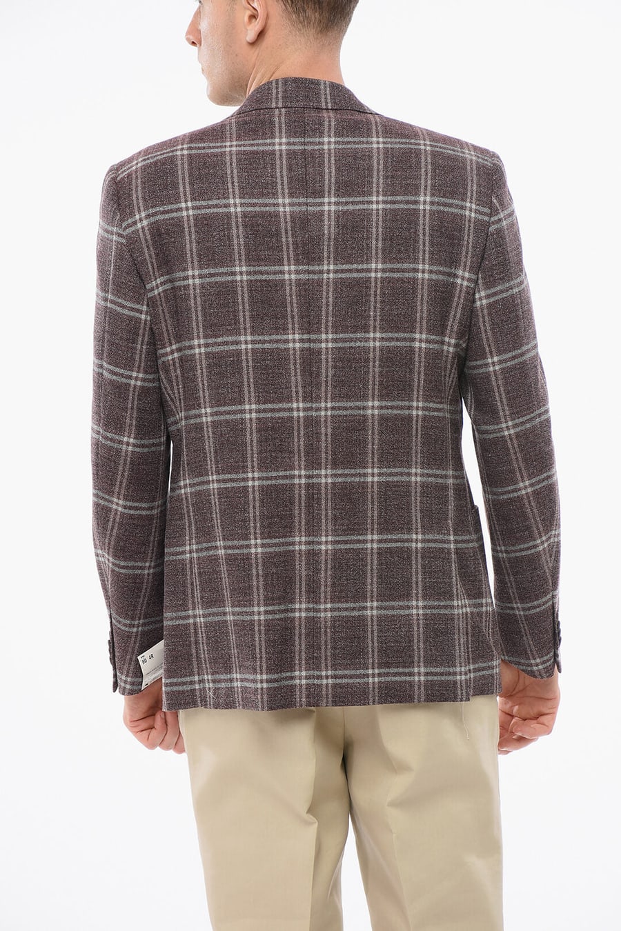 Nino Danieli 2900~Wool Single-Breasted Blazer with Check Pattern, view 2