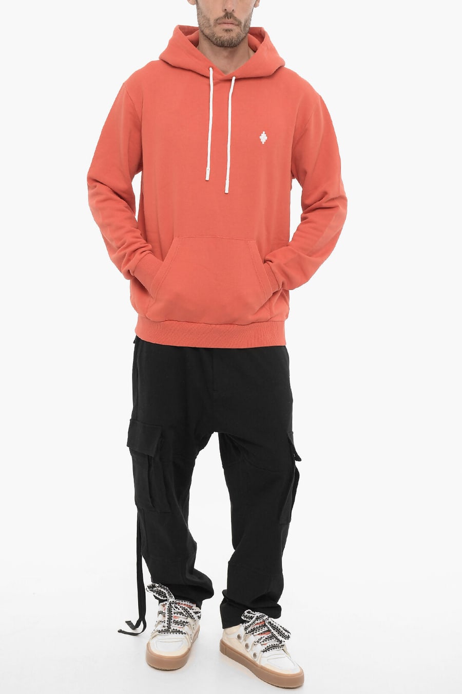 Marcelo Burlon 2950~Brushed Cotton Hoodie, view 3