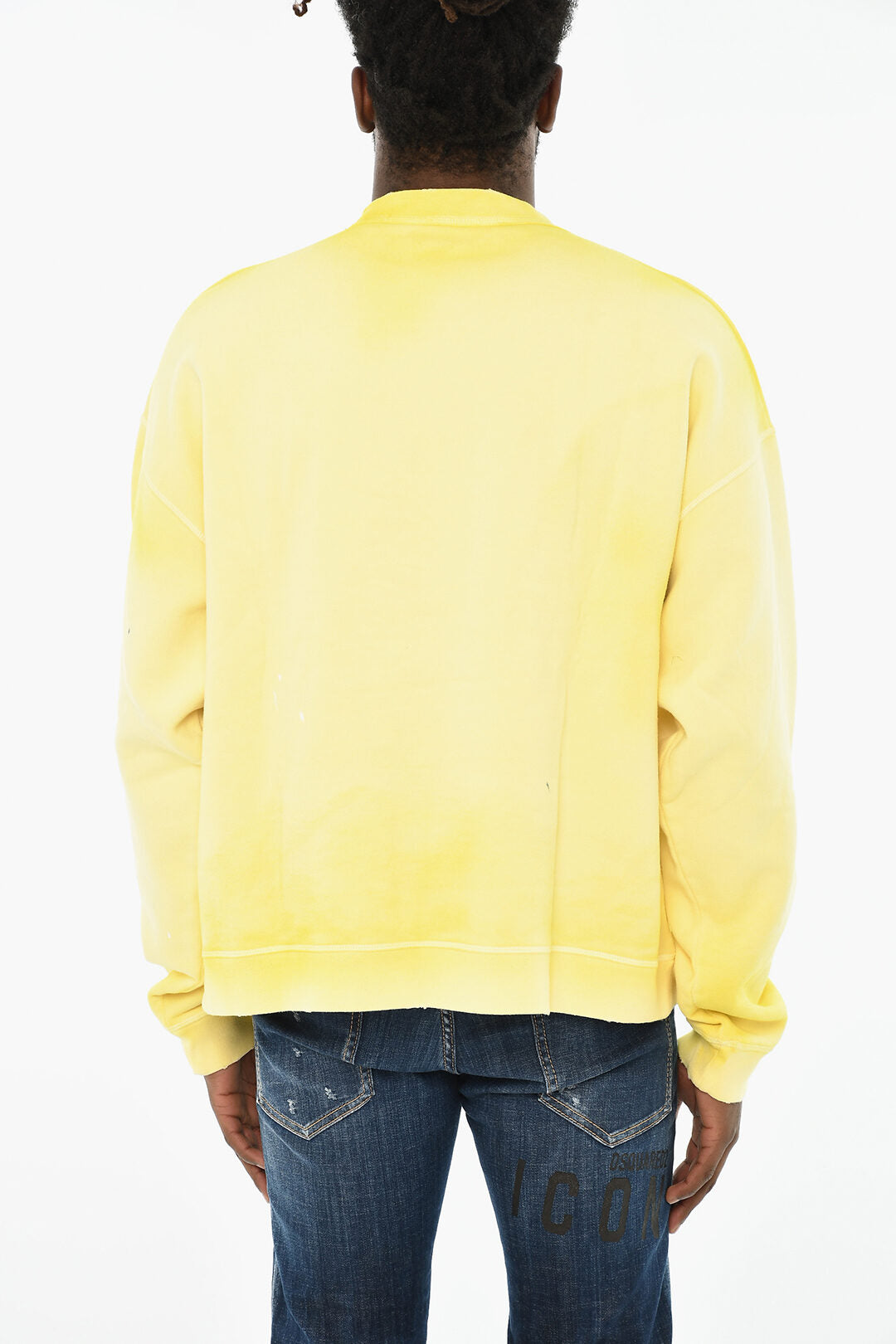 Dsquared2 3000~Cotton Crewneck Sweatshirt with Embossed Monogram, view 2