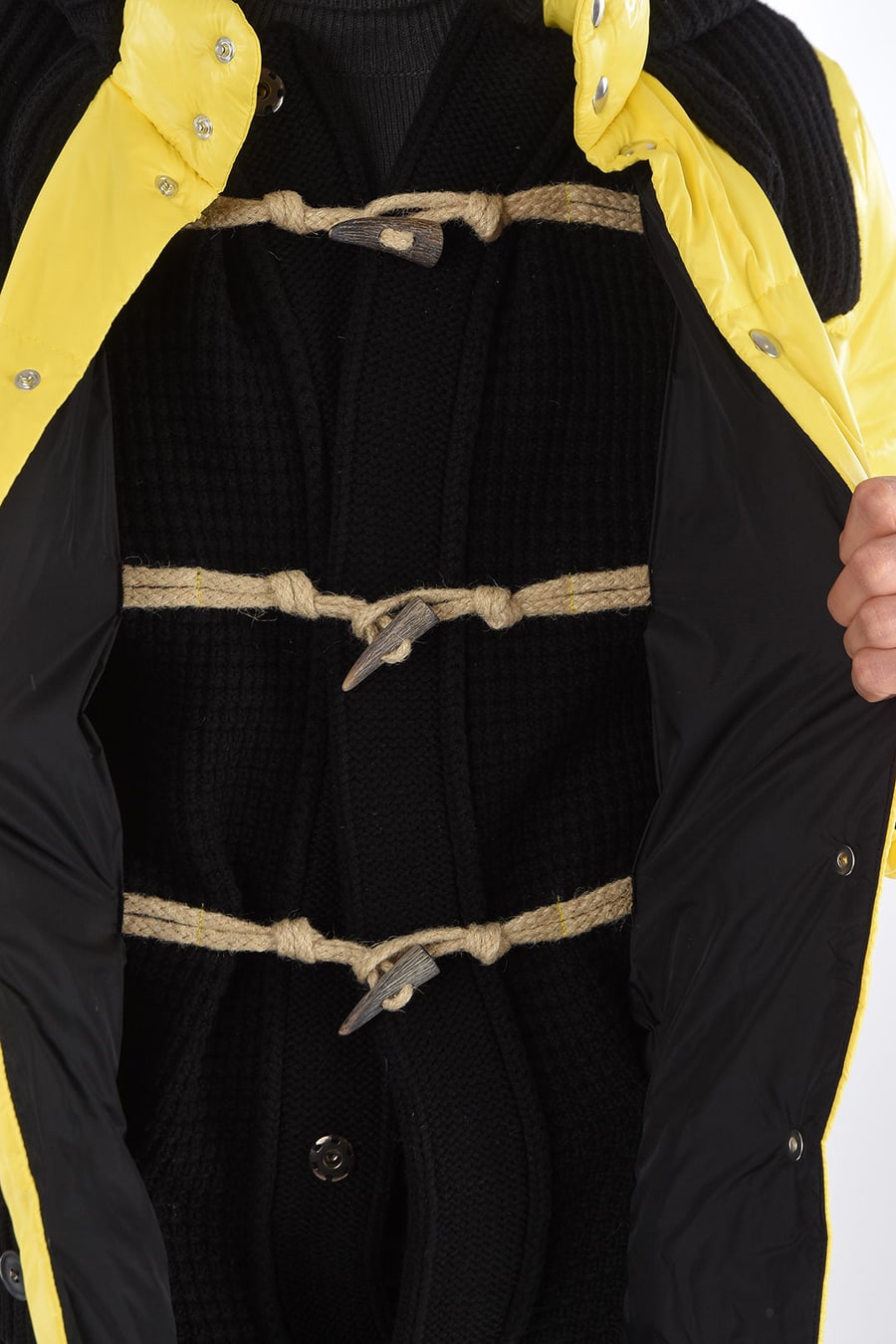 Barkb-Rules 3000~Down Jacket With Wool Details And Hood, view 3