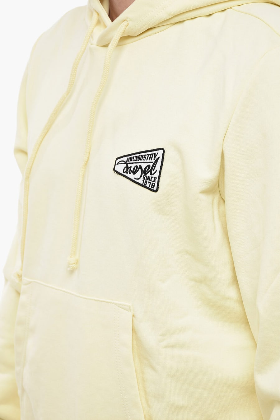 Diesel 3000~Hoodie Sweatshirt S-GINN-HOOD-K31 Solid-Color with Contrast Logo, view 3
