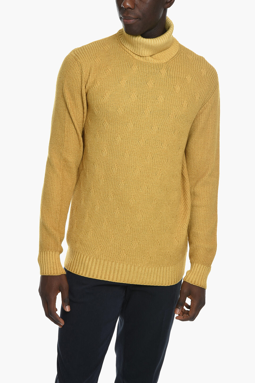 Corneliani 3000~ID Virgin Aran Wool High-Neck Pullover