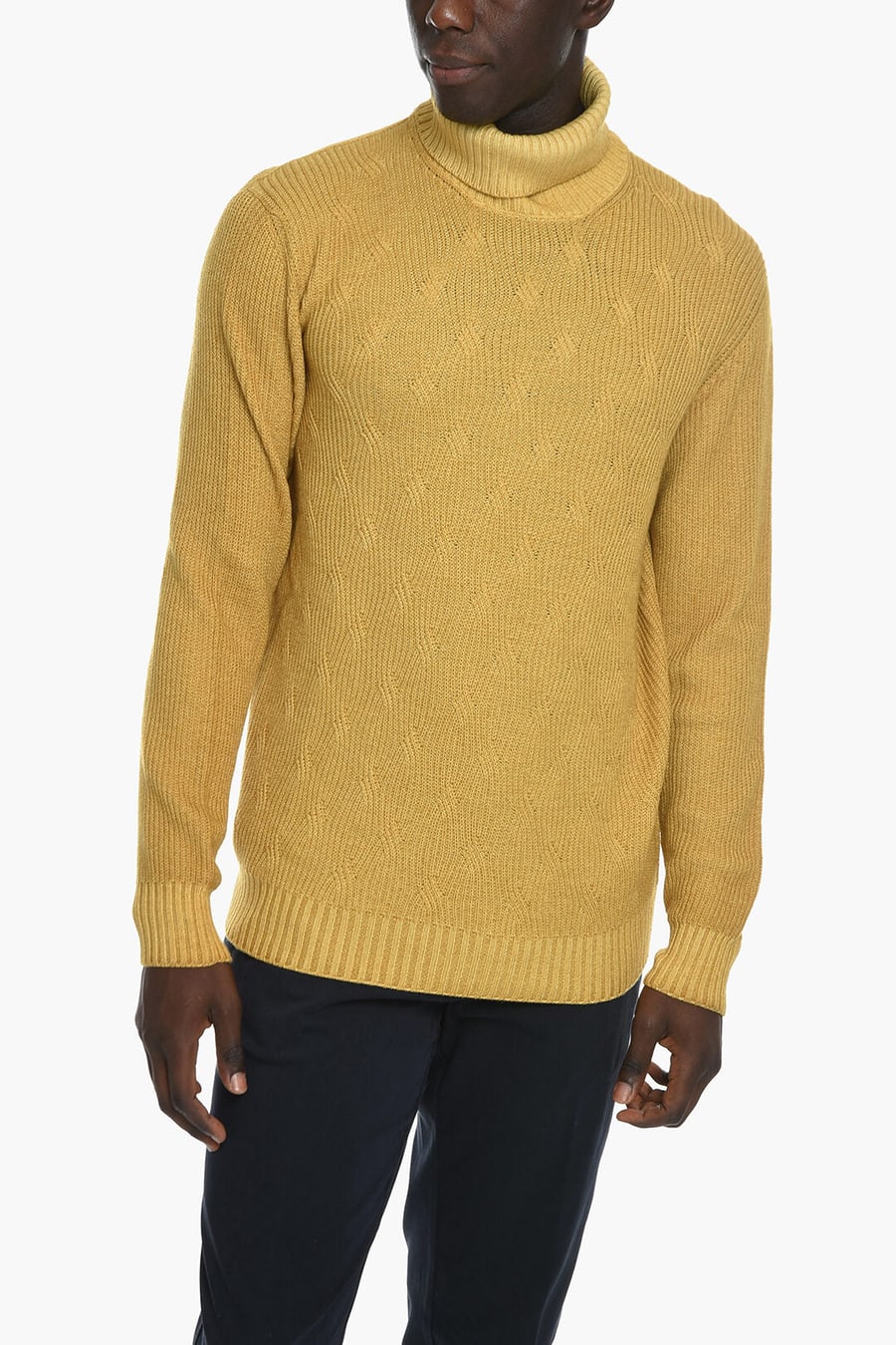 Corneliani 3000~ID Virgin Aran Wool High-Neck Pullover