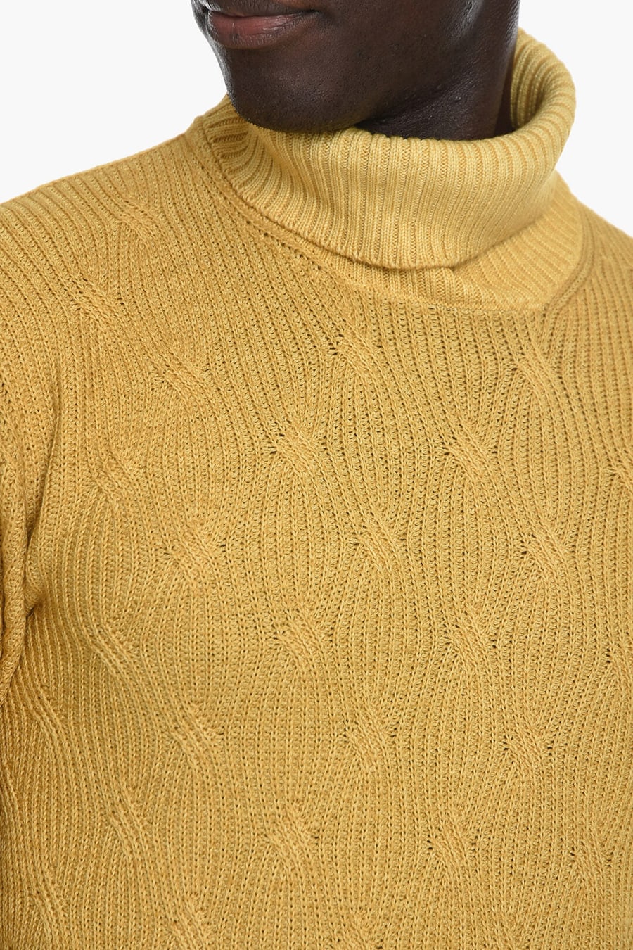 Corneliani 3000~ID Virgin Aran Wool High-Neck Pullover, view 3