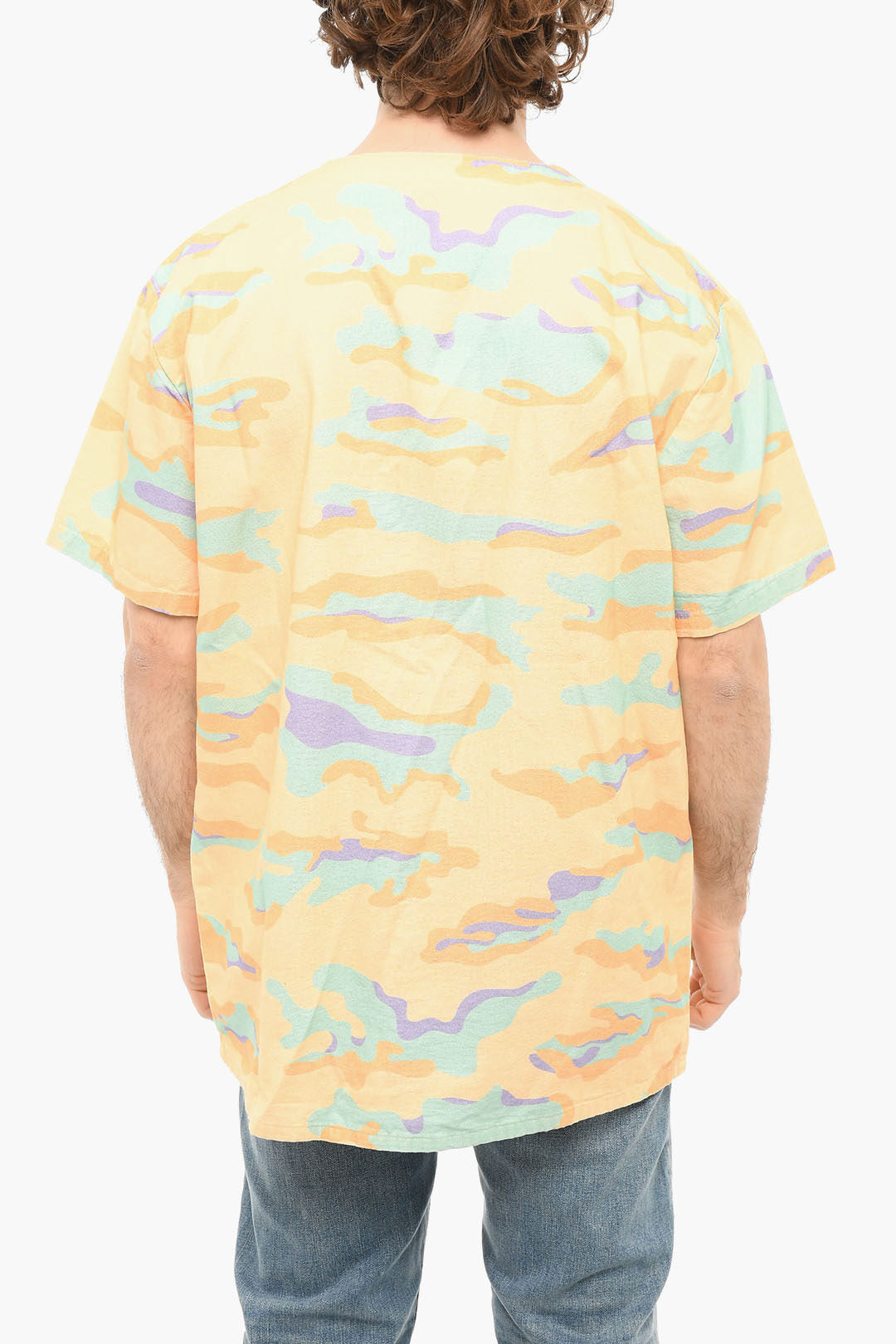 Bel Air Athletics 3000~Shirt CAMO BASEBALL with Camouflage Pattern and V-Neck, view 2