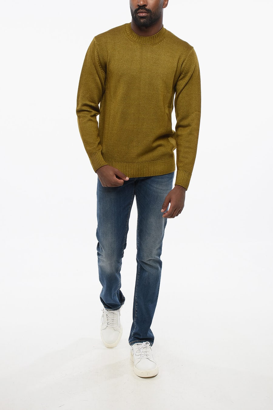 Altea 3000~Virgin Wool Crew-Neck Sweater, view 4