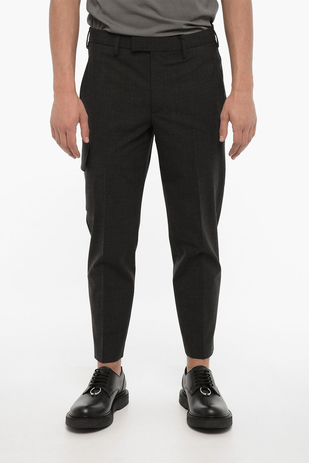 Neil Barrett 3000~Virgin Wool-Blend Cargo Skinny Fit Trousers