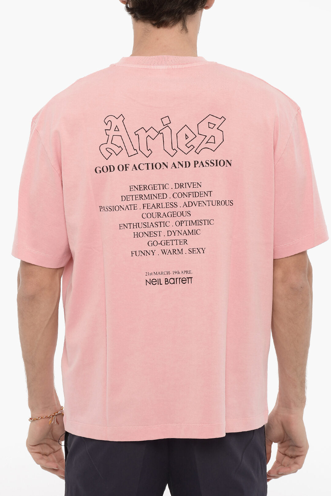 Neil Barrett 3050~Crew-Neck T-Shirt ARIES THE WARRIOR Printed