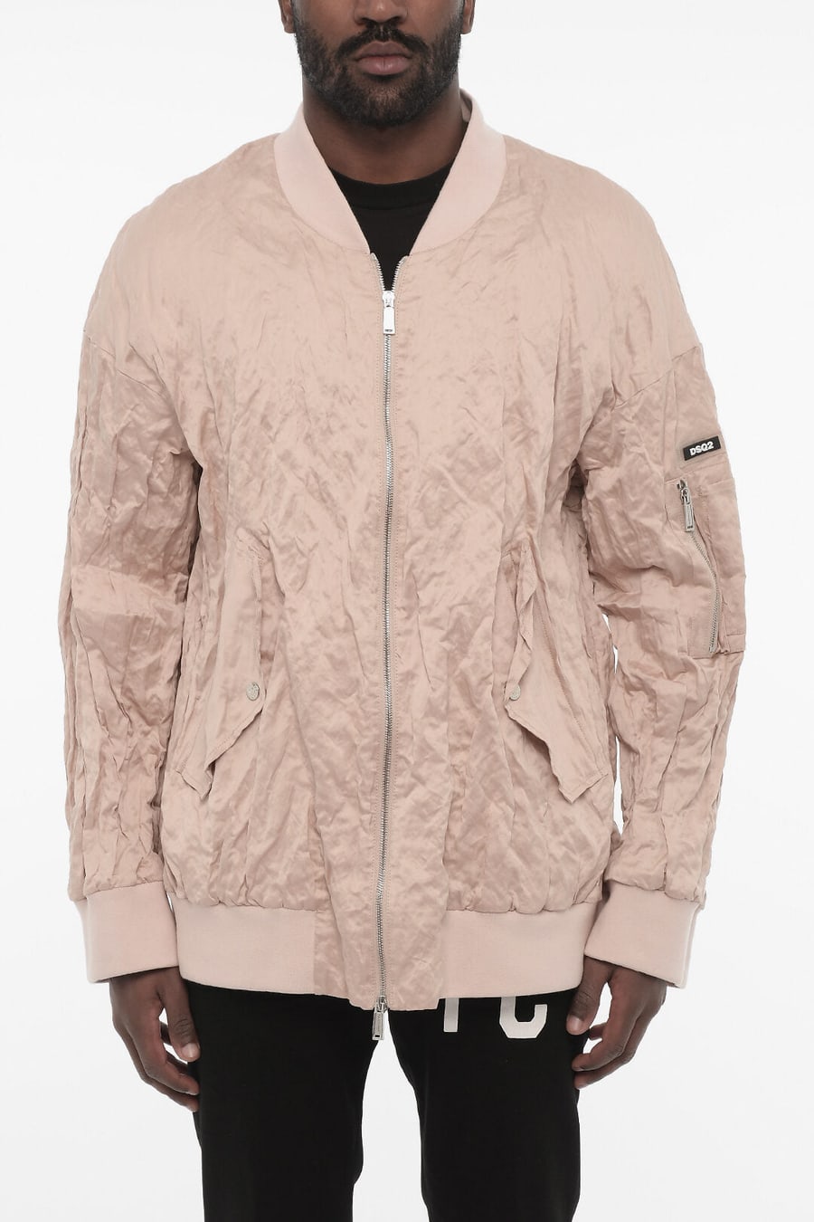 Dsquared2 3050~Crinkled-Effect Cotton Bomber
