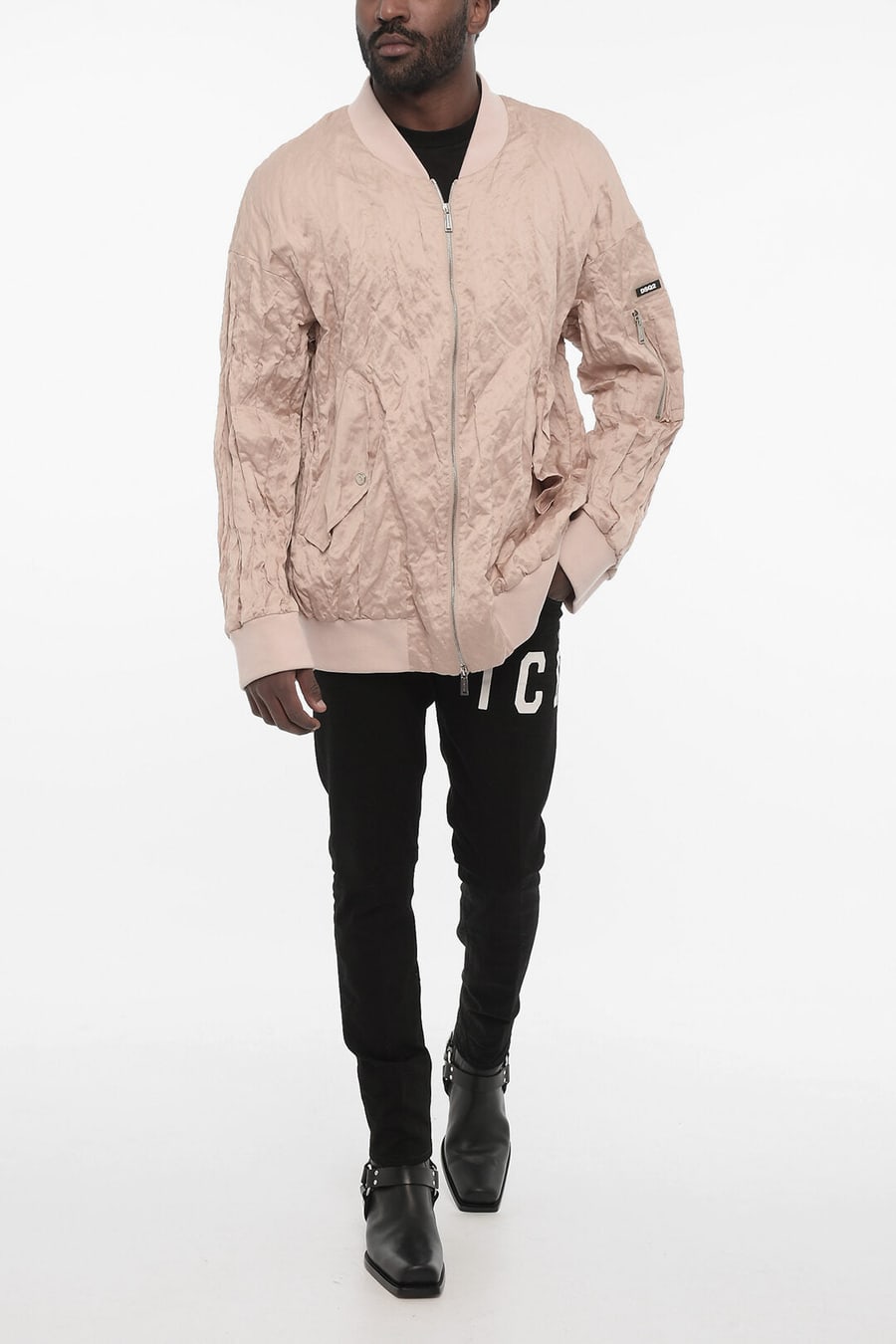 Dsquared2 3050~Crinkled-Effect Cotton Bomber, view 3