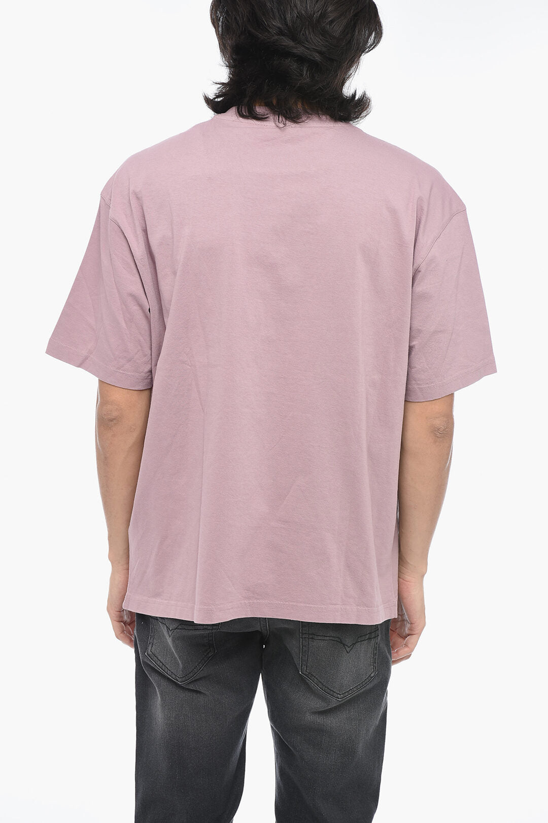 Diesel 3050~T-Shirt T-WASH-POFF-L1 with Distressed-Effect Logo, view 2