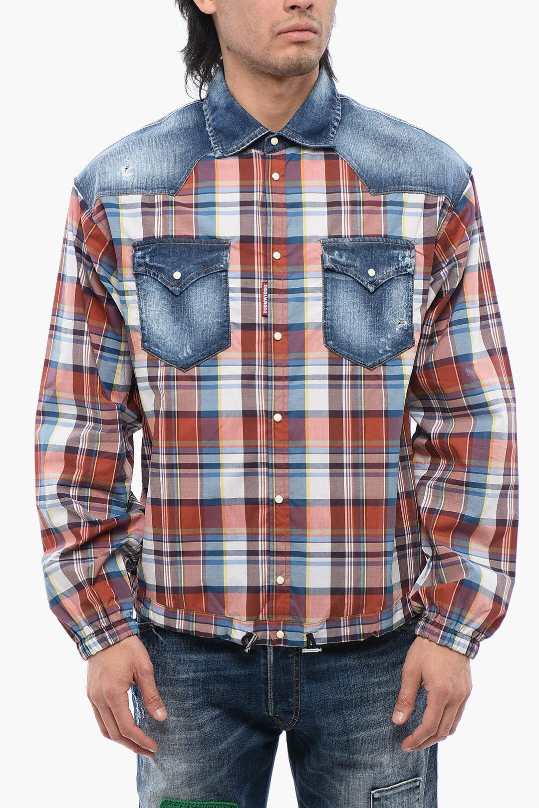 Dsquared2 3250~Checked Shirt with Drawstring