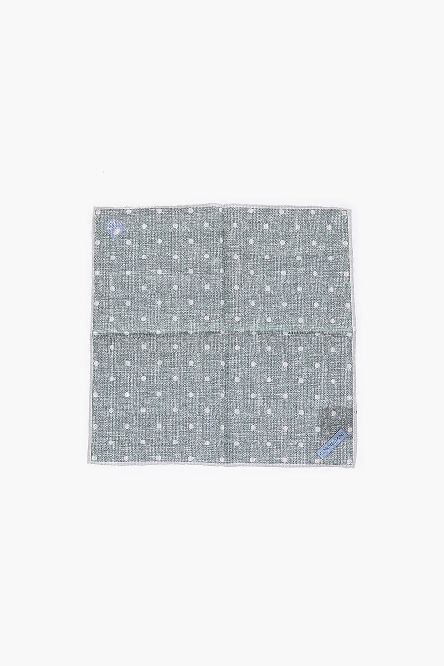 Corneliani 3250~Silk Pocket Square with Double Pattern, view 3