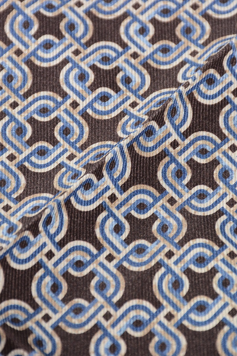 Corneliani 3250~Silk Pocket Square with Geometric Pattern, view 2