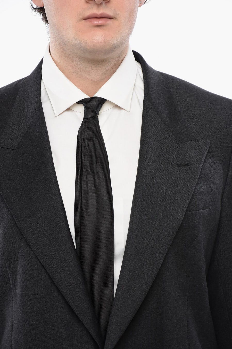 CC Brothers 3500~1-Button CERIMONIA Virgin Wool Jacket with Peak Lapel, view 3