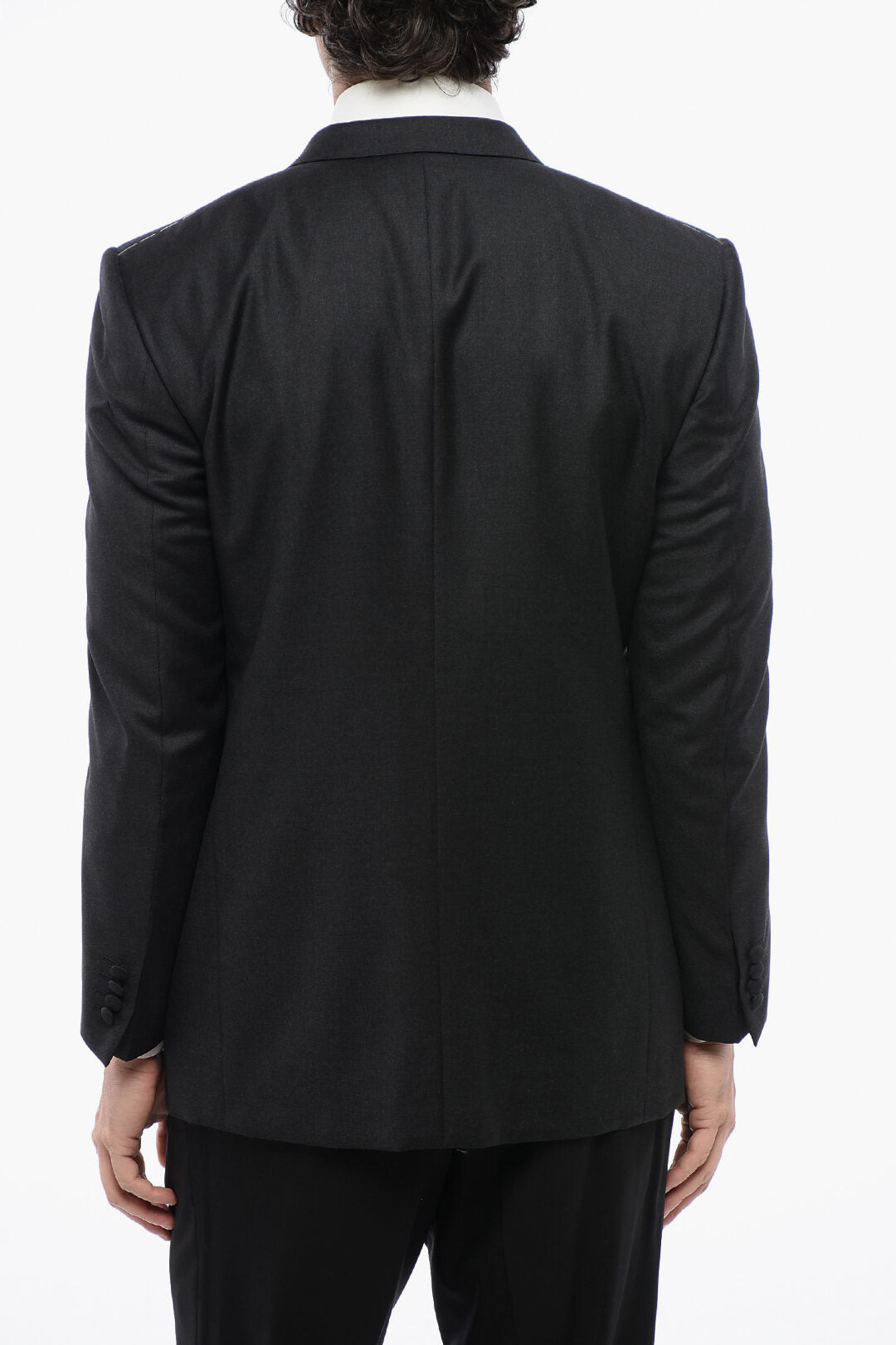 CC Brothers 3500~1-Button CERIMONIA Virgin Wool Jacket with Peak Lapel, view 2