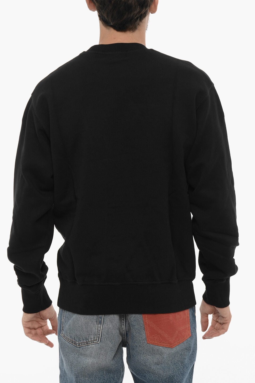 Ambush 3500~Brushed Cotton Crewneck Sweatshirt with Printed Logo, view 2