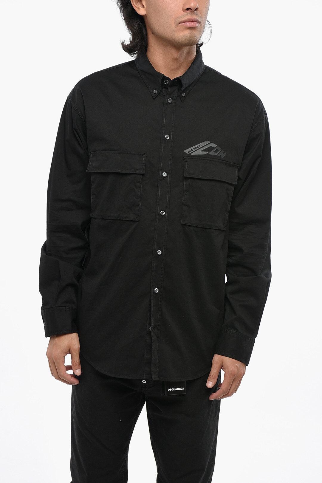 Dsquared2 3500~Button-down Shirt ICON with Utility Pockets