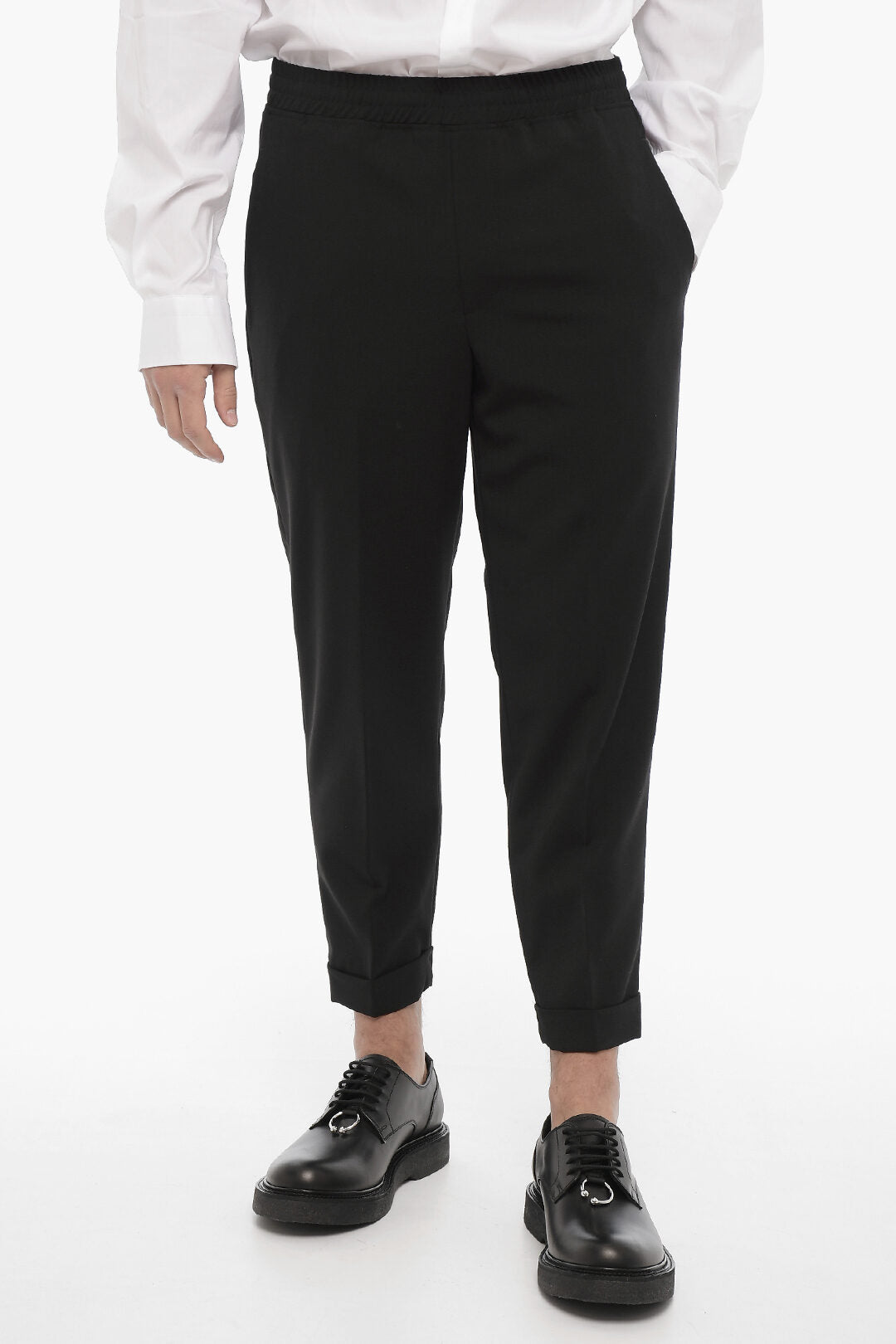 Neil Barrett 3500~Casual Slim Fit Trousers with Turn-Up Hem