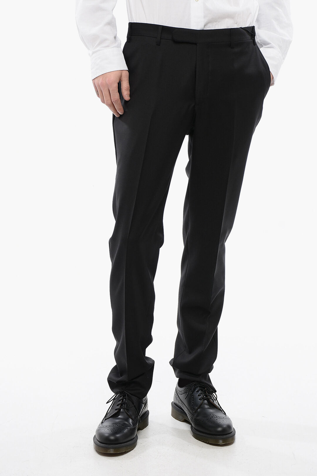 Corneliani 3500~CC COLLECTION 4-Pocket Virgin Wool Trousers with Belt Loops