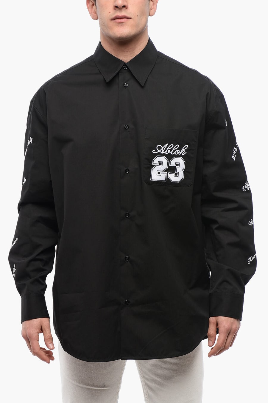 Off-White 3500~Cotton Shirt 23 with Embroidery
