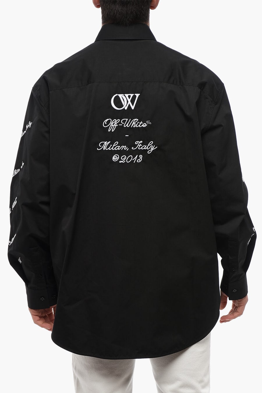 Off-White 3500~Cotton Shirt 23 with Embroidery, view 2