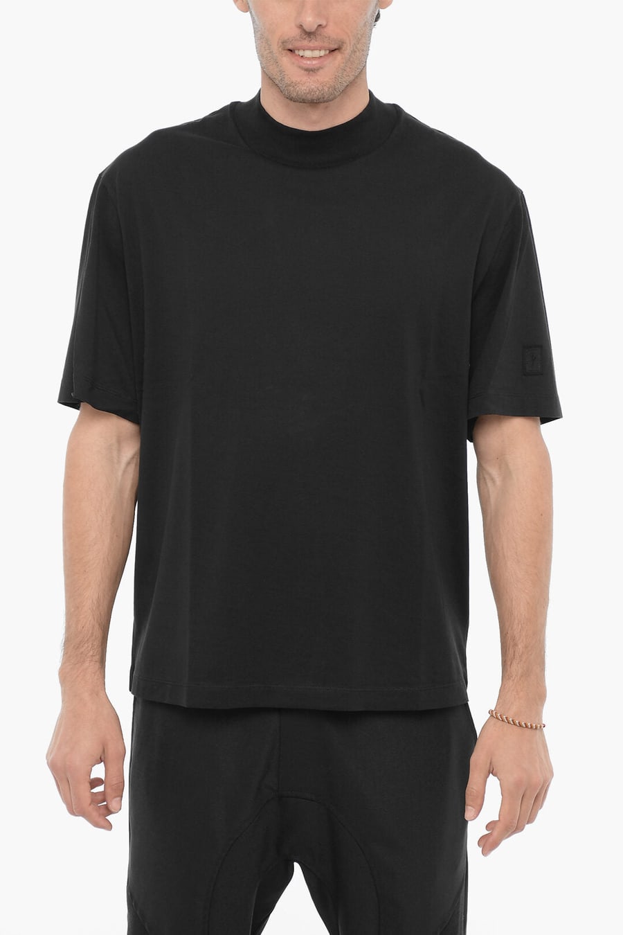 Neil Barrett 3500~Crew-Neck Slim-Fit T-Shirt with Studs