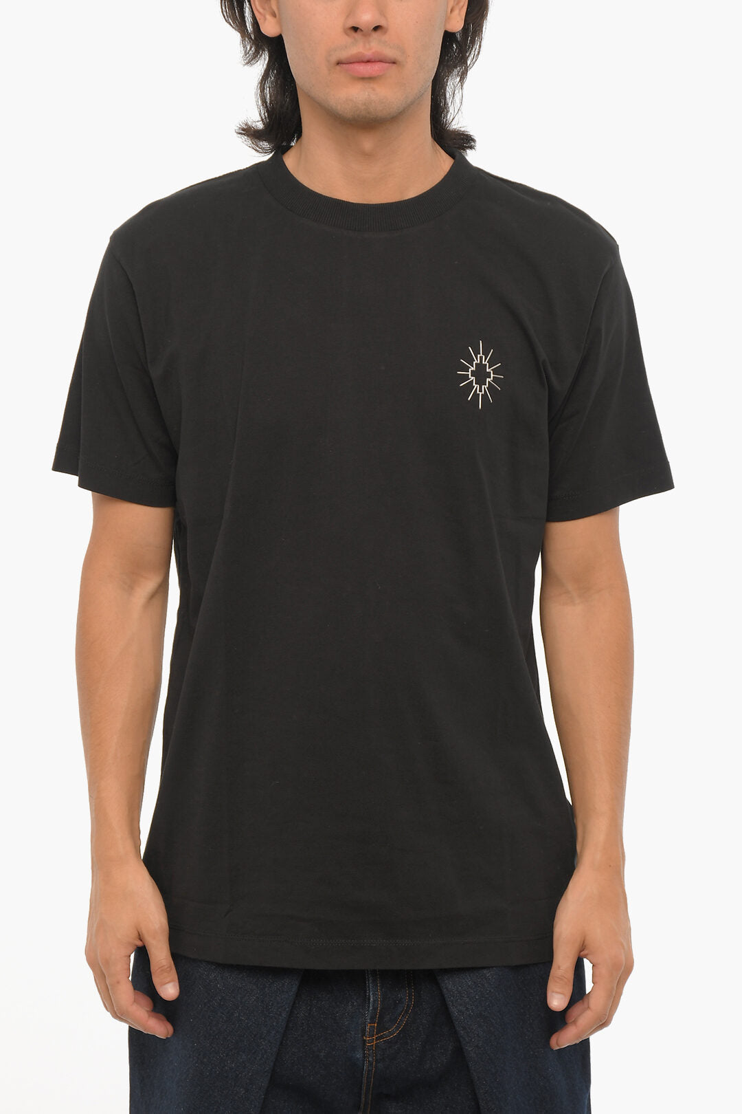 Marcelo Burlon 3500~Crewneck T-Shirt ECLIPSE CROSS in Solid Color