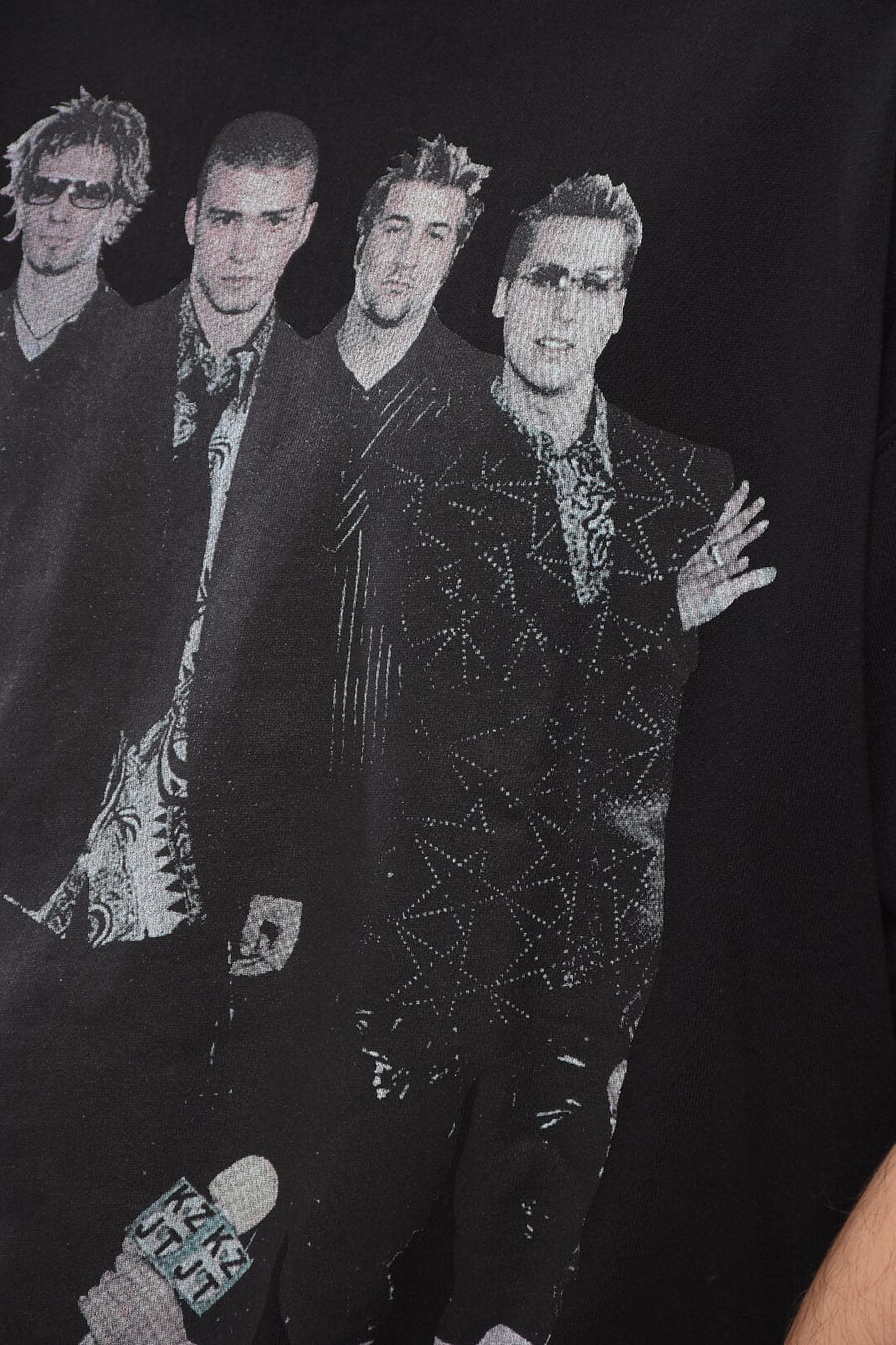 1989 Studio 3500~Crewneck T-Shirt NSYNC INTERVIEW printed, view 3