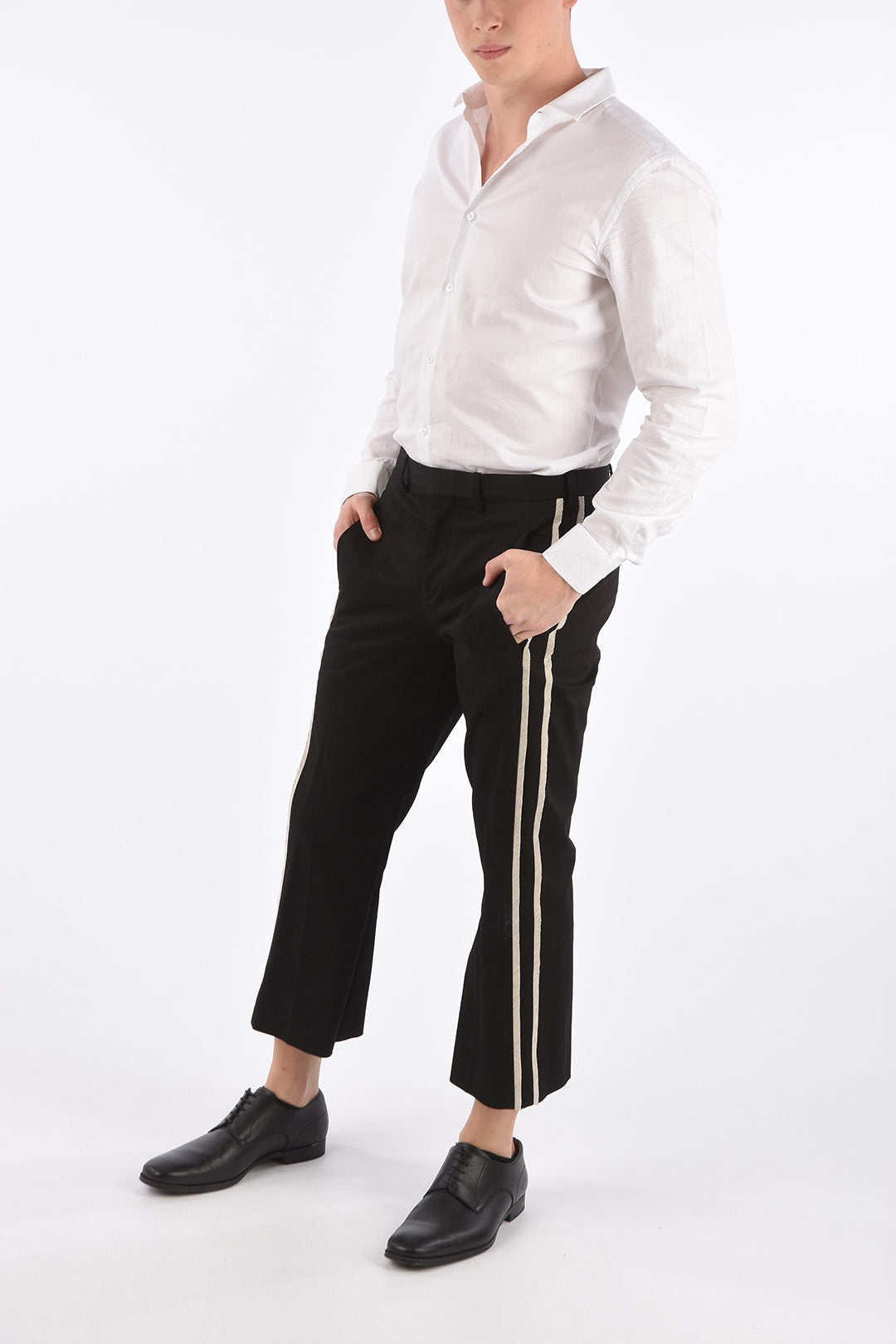 Neil Barrett 3500~Cropped Slim-Fit Trousers, view 2