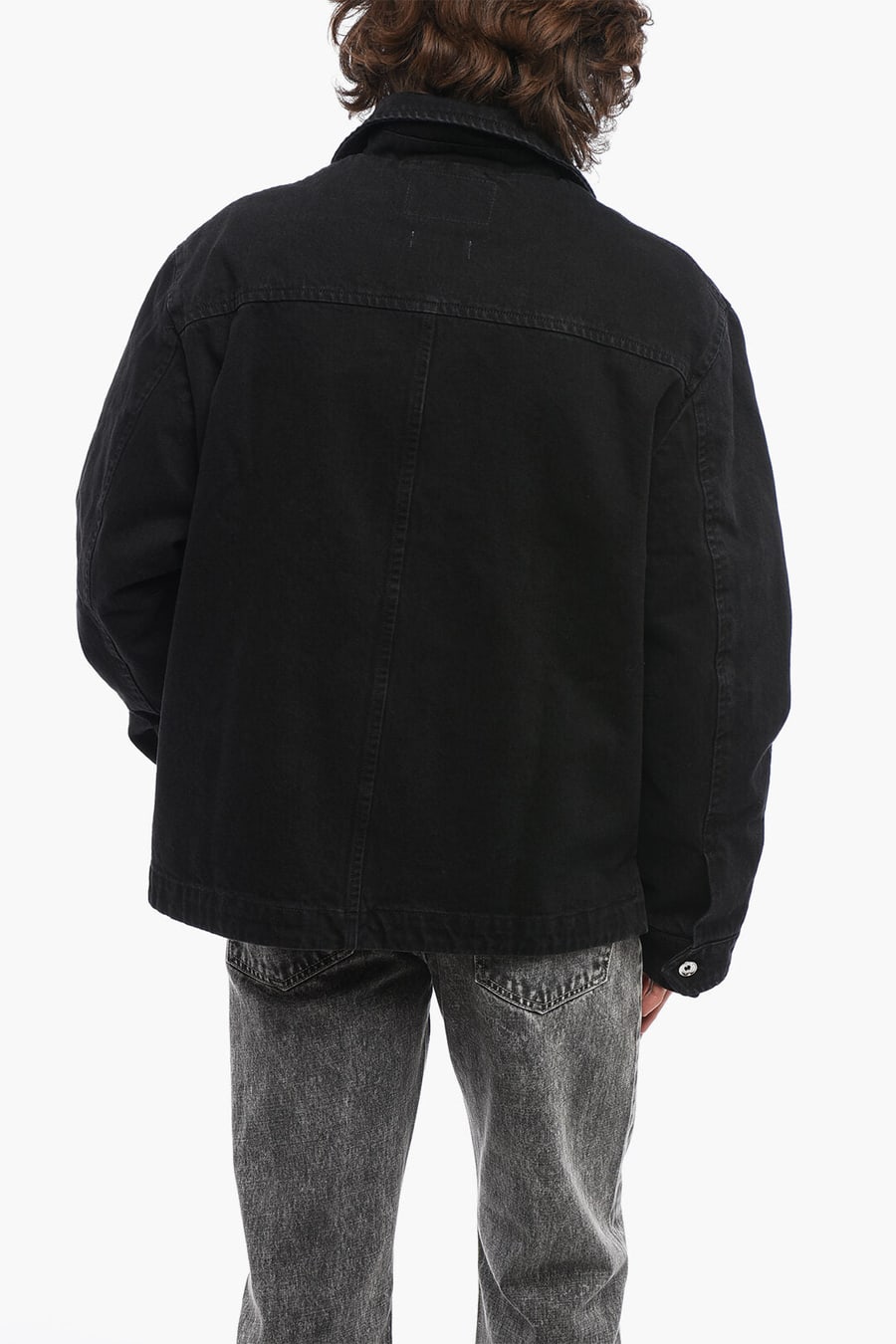 1989 Studio 3500~Denim Jacket in Solid Color with Double Pocket, view 2