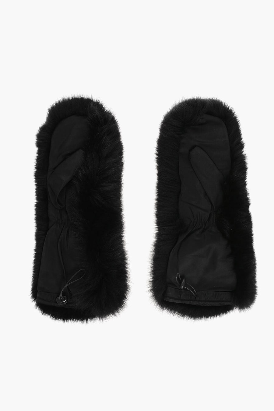 Dsquared2 3500~Ecofur Mittens with Drawstring, view 2
