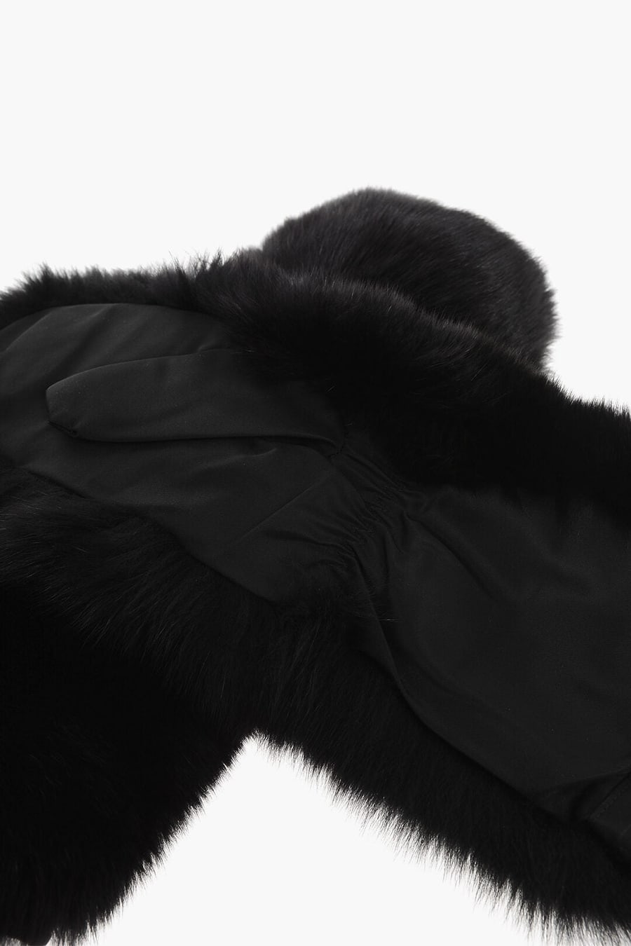 Dsquared2 3500~Ecofur Mittens with Drawstring, view 3