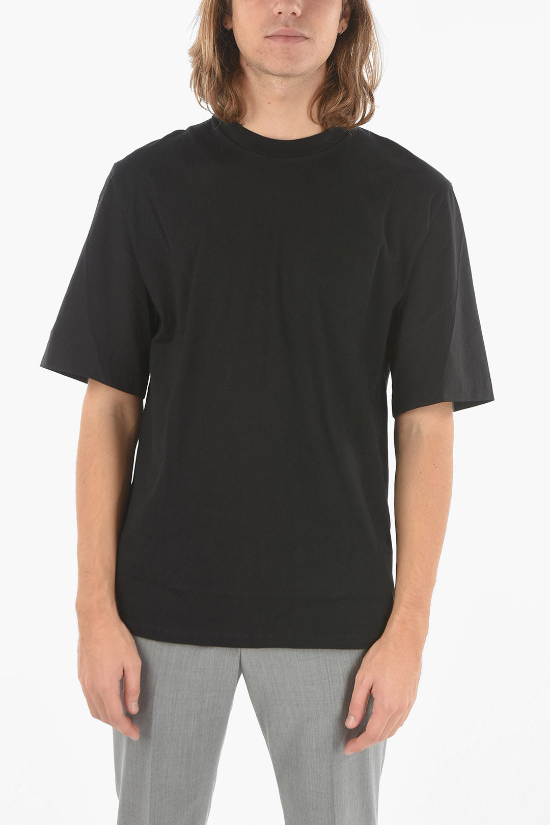 Neil Barrett 3500~Jersey T-shirt MINIMAL with Stretch Nylon Sleeves