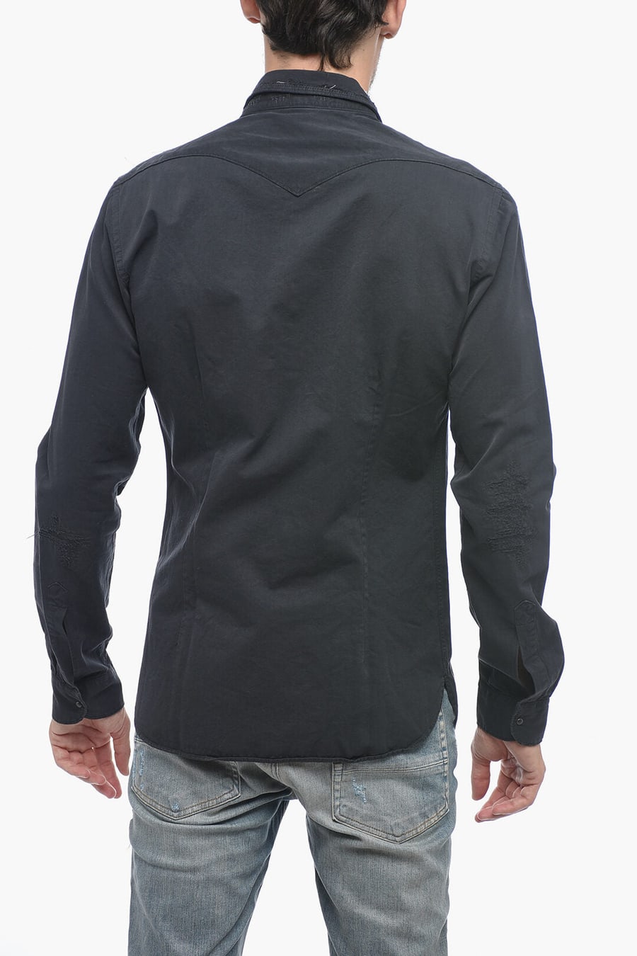 6167 Studio Shirt 3500~Long-Sleeve Shirt Distressed Effect