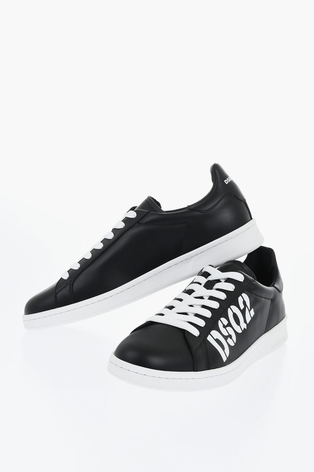 Dsquared2 3500~Low-Top Leather Sneakers BOXER with Contrast Monogram