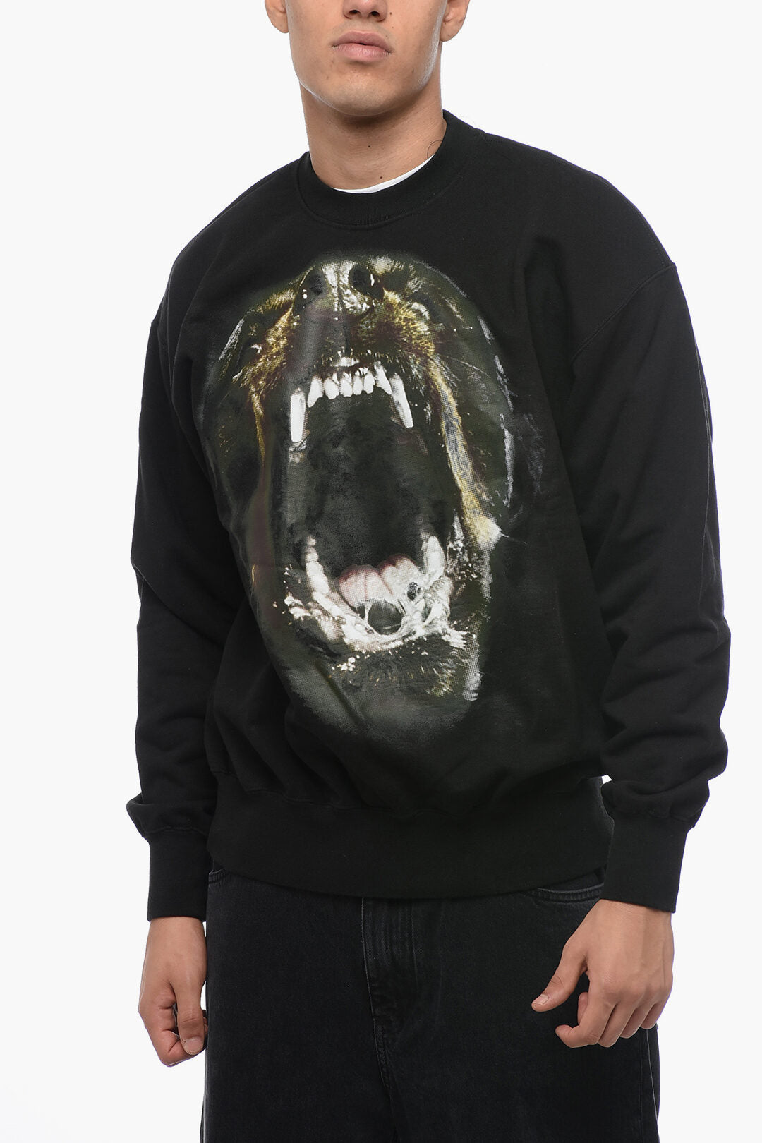 1989 Studio 3500~Printed Brushed-Cotton Crewneck Sweatshirt