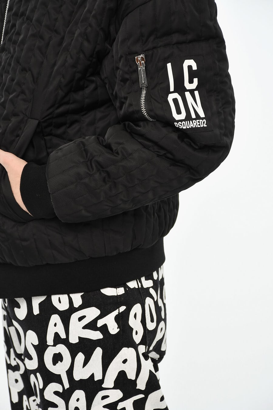 Dsquared2 3500~Quilted Nylon Bomber, view 3