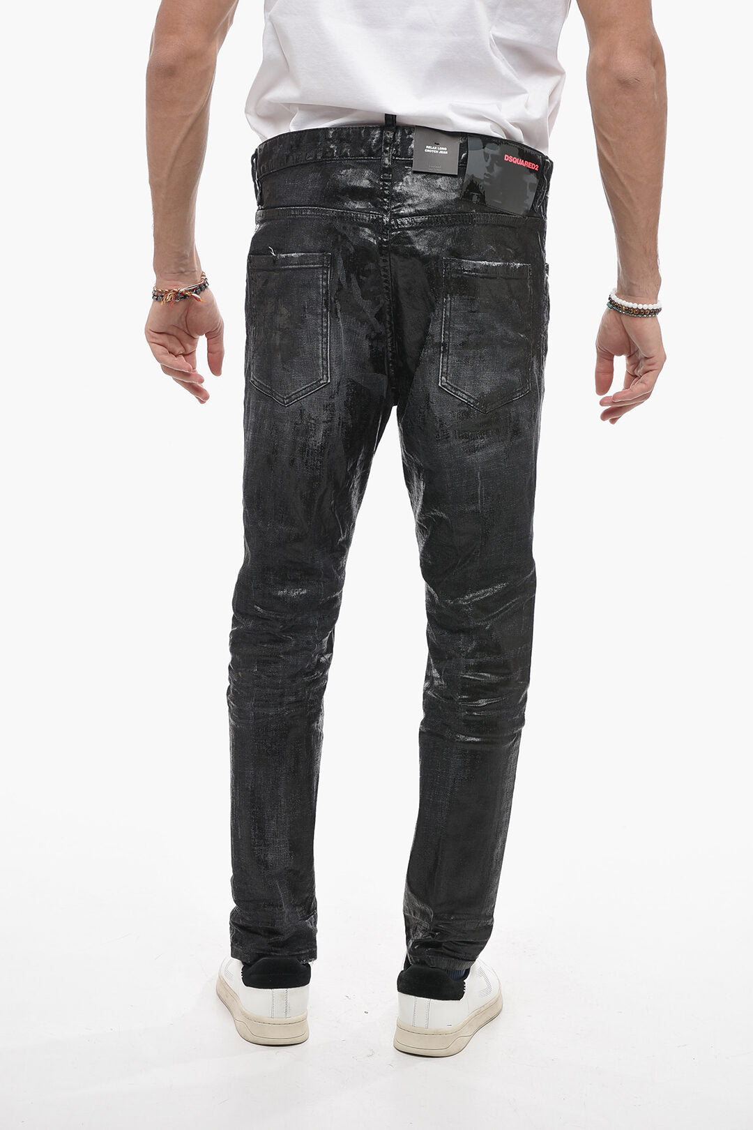 Dsquared2 3500~Relaxed Low-Rise Jeans with Distressed Detail, view 2