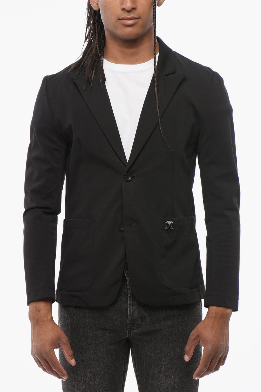 John Richmond 3500~Single-Breasted Unlined Blazer WOE